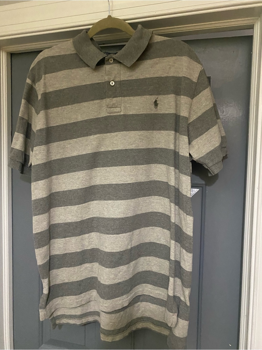 Ralph Lauren Men’s Polo Shirt - Gray Striped